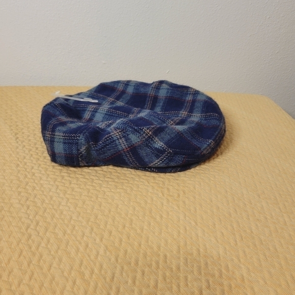 Nwt old navy blue plaid wool blend hat - Picture 2 of 4